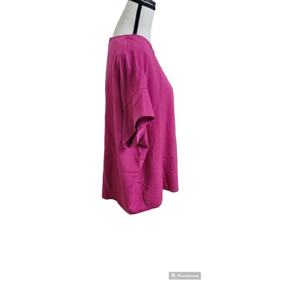 Mossimo Size XXL Fushia Blouse Short Sleeve Box Blouse - Picture 3 of 7